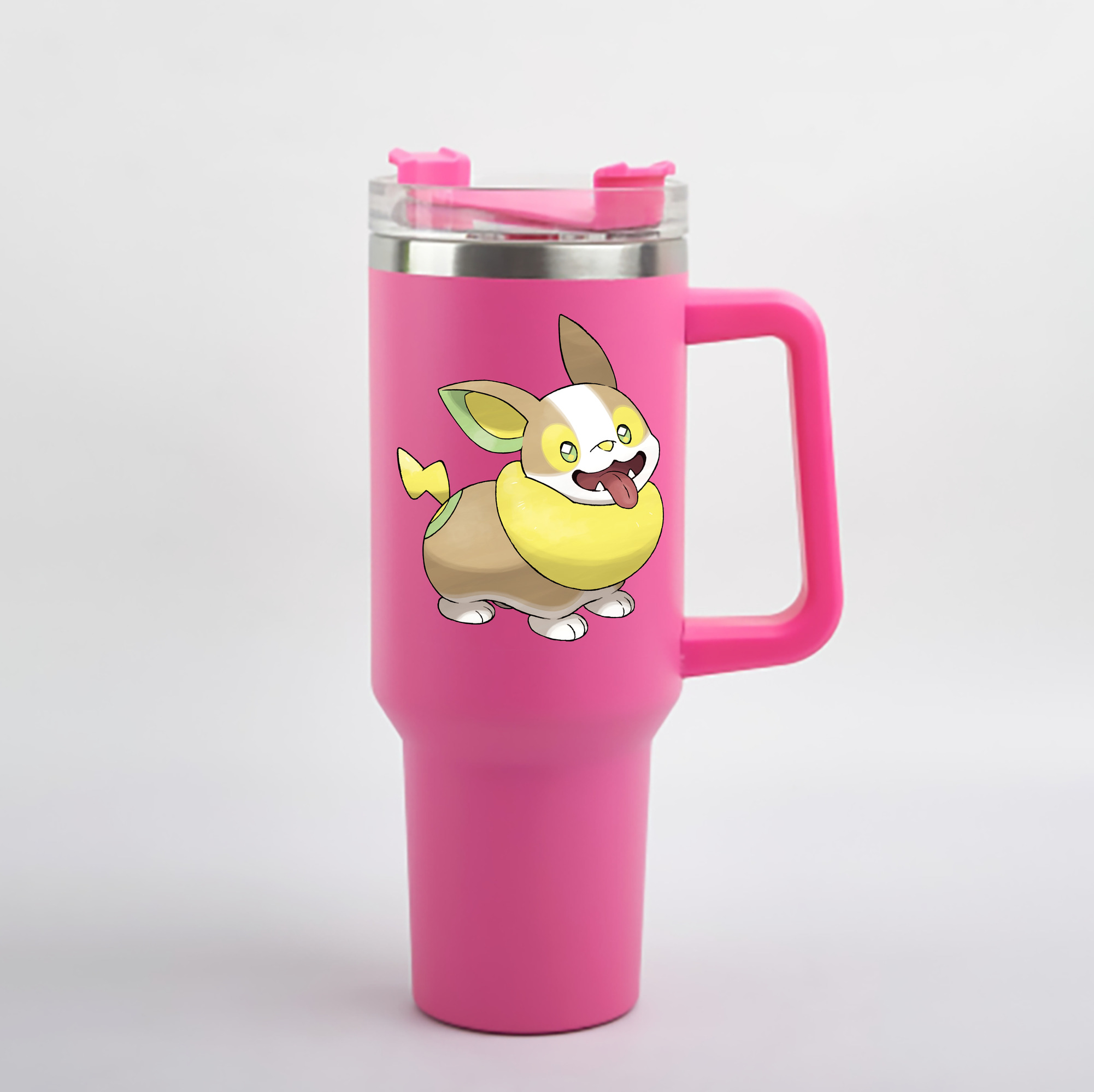 （画像用） ポケットモンスター Pokémon 1200mL車用タンブラー - クリスタルステッカー（プラスチックストロー付き）